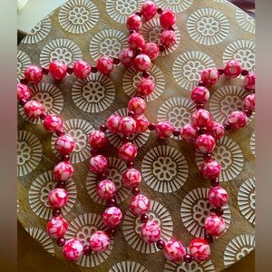 Vintage fresh water pearl & glass necklace